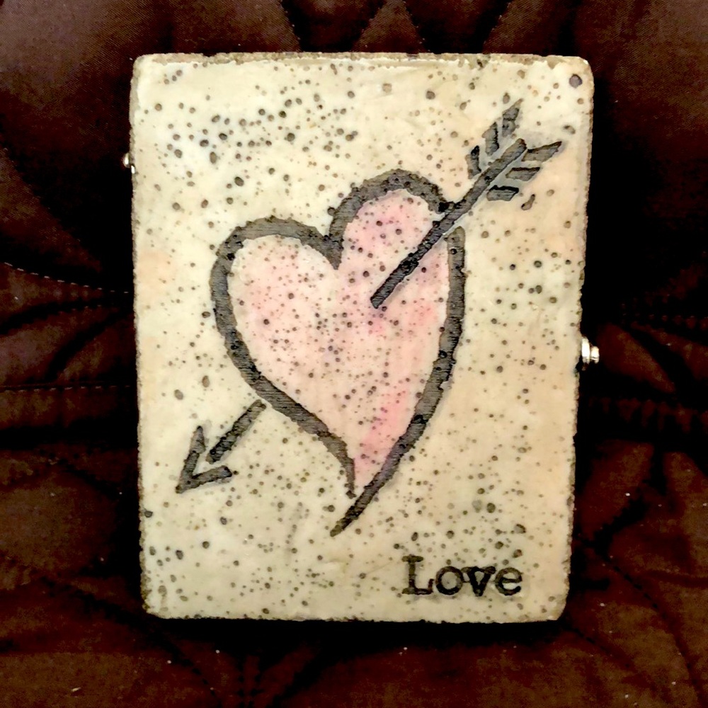 VINTAGE VALENTINES UDC 1998 HINGED PICTURE FRAME - LOVE - #197